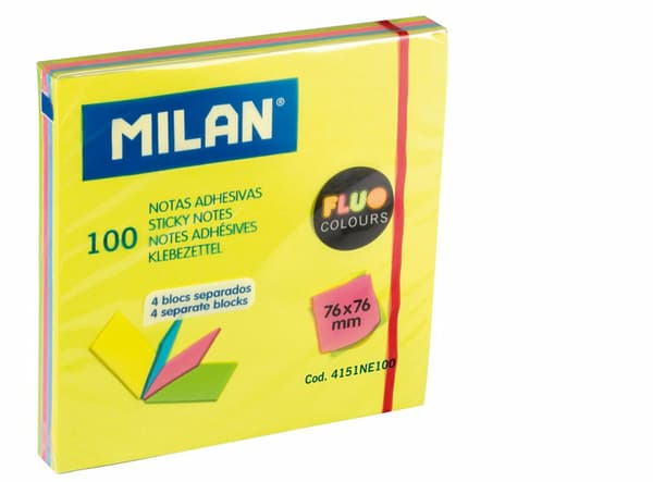 Sticky notes 76x76 /100K 4 farver MILAN