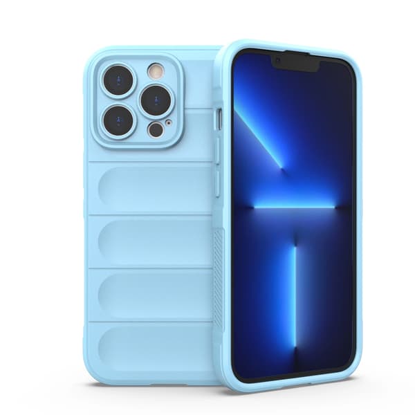 Magic Shield Case iPhone 13 Pro joustava panssaroitu kotelo vaaleansininen