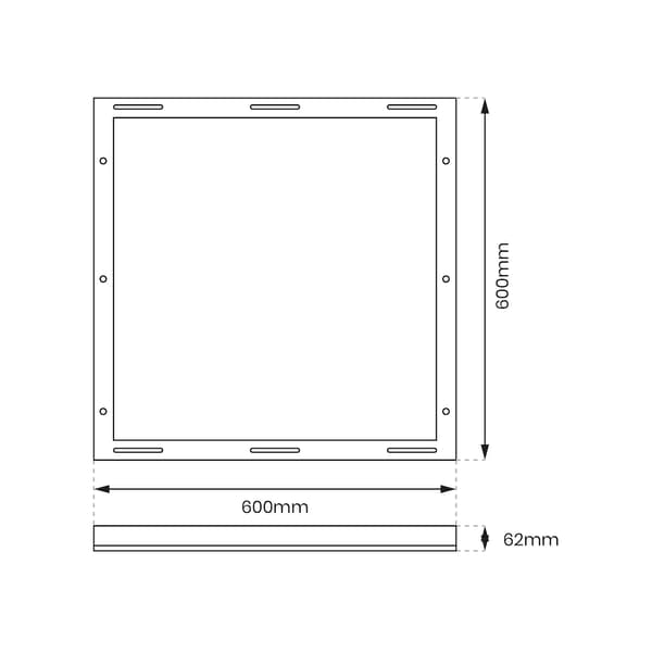 Alumiinikehys 60x60 taustavalaistu