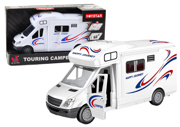 Autocamper Hvid Lys Lyde Åbne Døre