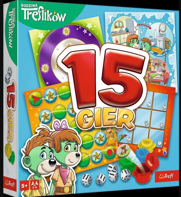 Lautapeli: 15 peliä Treflik-perhe Trefl 02823