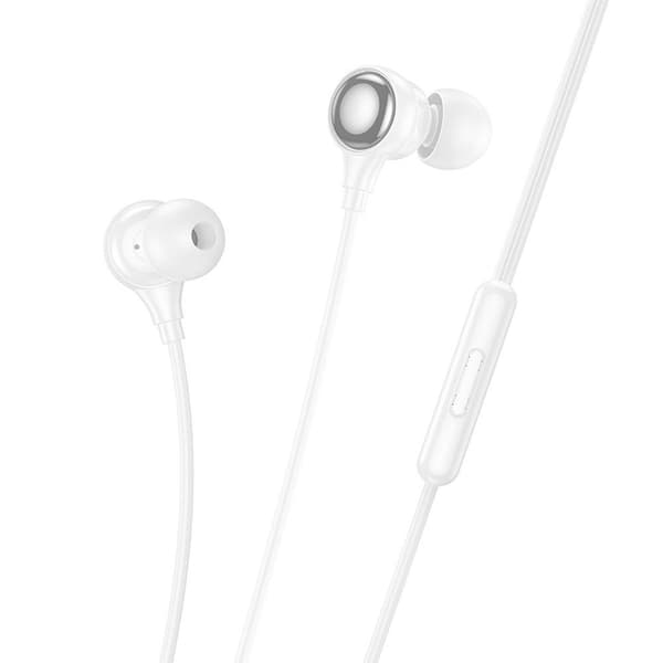 In-ear trådbundna hörlurar Jack 3.5 mm Hoco M116 vit