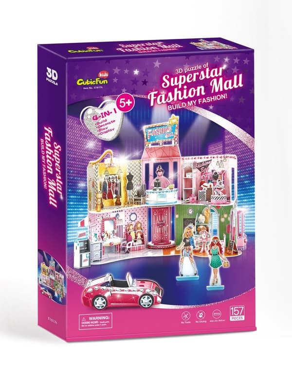 3D SUPER STJERNE MODE INDKØBSCENER PUZZLE - E1617H