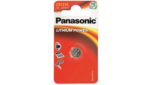Panasonic Batteri Lithium Power CR1216 1 stk.