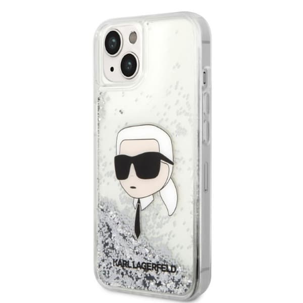 Karl Lagerfeld KLHCP14MLNKHCH iPhone 14 Plus 6,7\" Sølv/Sølv Hardcase Glitter Karl Head