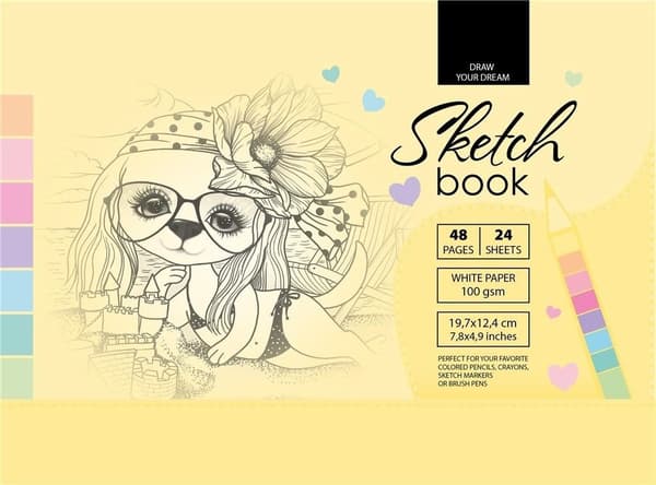 Skissbok 197x124/48k 100g TW FRESH