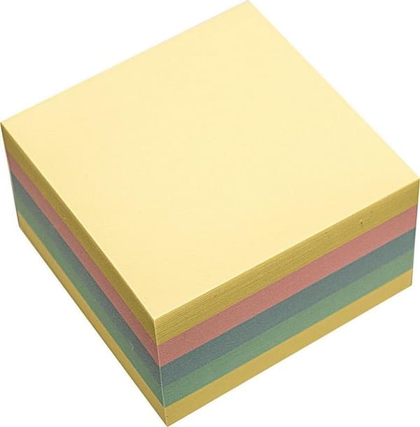 Självhäftande block 75x75mm pastell D.RECT
