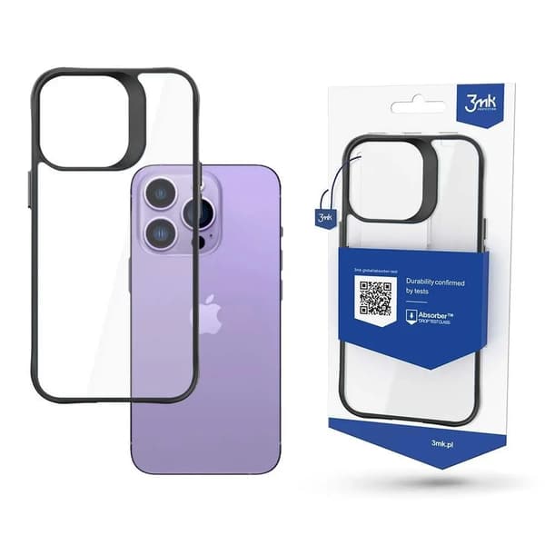 3mk Satin Armor Case+ iPhone 14 Pro Max Serie – Musta