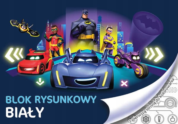 Ritblock vitt A4/20K Batman mix