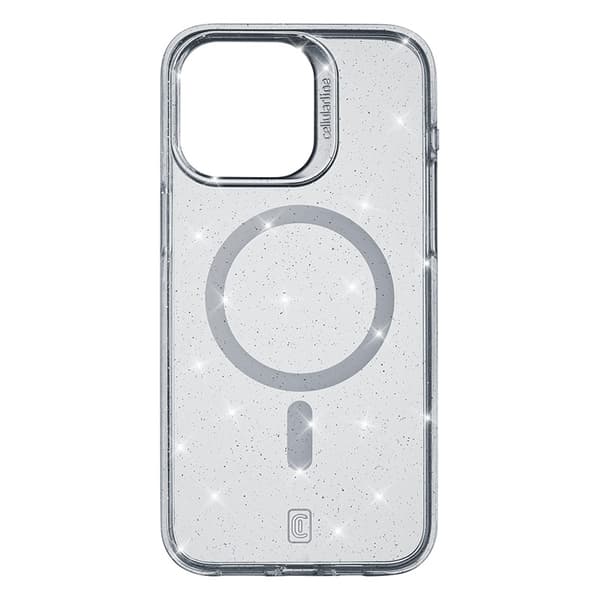 Cellularline Sparkle Mag - iPhone 15 Pro MagSafe -kuori (läpinäkyvä)