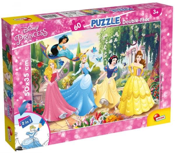 Lisciani Dobbeltsidet Puslespil Plus 60 Prinsesse