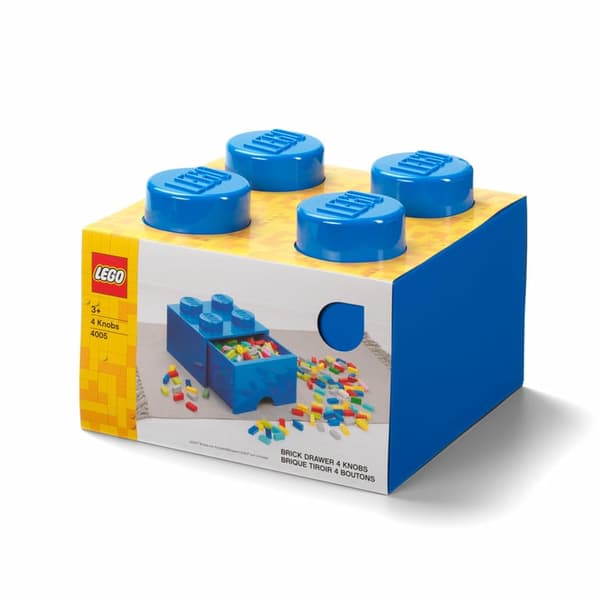Lego opbevaringskasse 4 blå