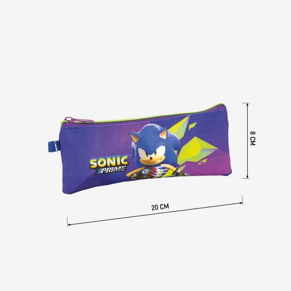 Sonic Prime penaali + eväsrasia + reppu 42cm