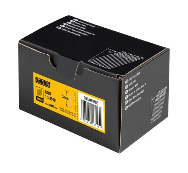 Dewalt DEWALT SPIK 20° 1,6x38 mm GALVANISERAD DNBA1638GZ