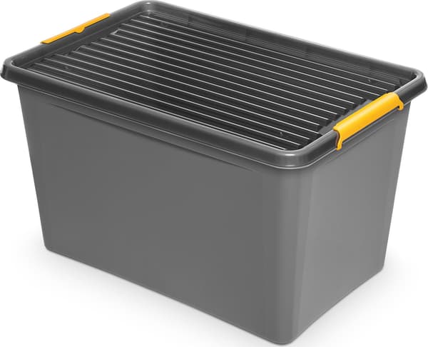 ORPLAST Förvaringslåda ORPLAST, Simple box, 60l, grå