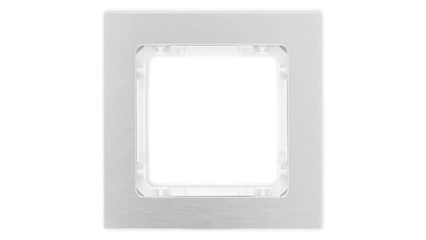DECO Universalram enkel - borstad aluminium (ram: silver botten: vit) 7-0-DRA-1