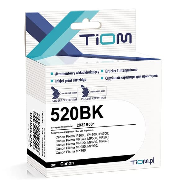 Tiom blækpatron Tiom til Canon PGI-520BK | IP3600/MP540 | sort