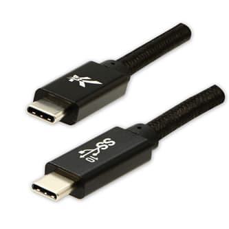 USB Logo USB-C-kabel - USB-C 1 m sort