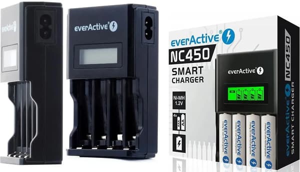EverActive NC-450 BLACK EDITION 4X AA/AAA AKKULATURI