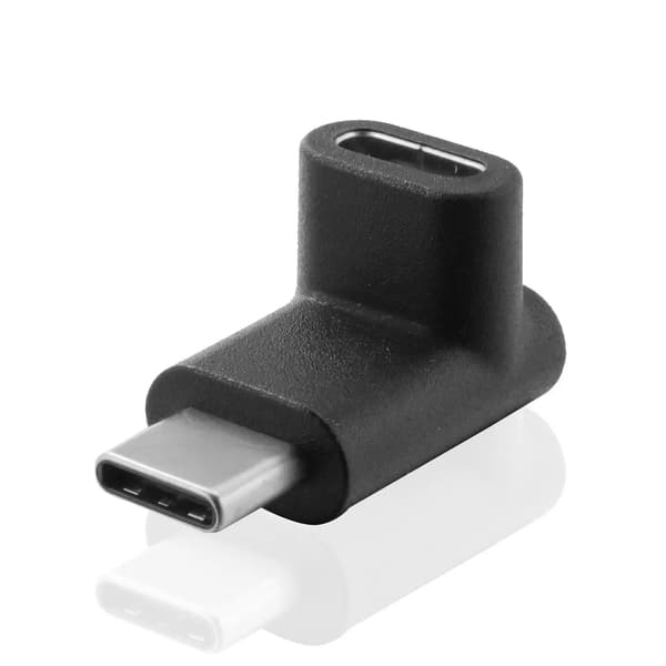 MicroConnect USB-C–C-adapteri kulmassa 90°