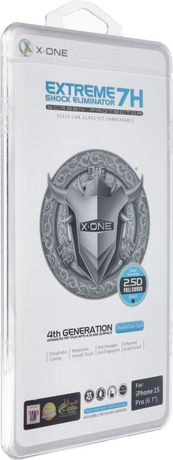 Protektor LCD X-ONE Extreme Shock Eliminator 4. gen. - til iPhone 15 Pro