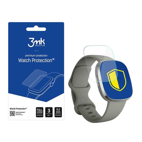 3MK ARC-kalvo Fitbit Sense -kellolle, koko näyttö