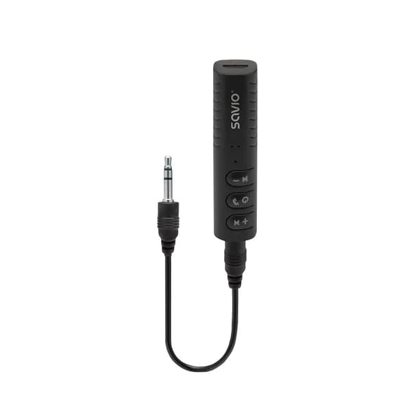 Savio-lähetin TR-11/Audio Jack 3,5 mm -vastaanotin, musta