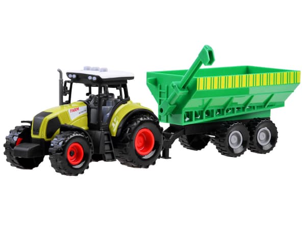 Set med 3 x Traktor med släp för en bonde ZA3908
