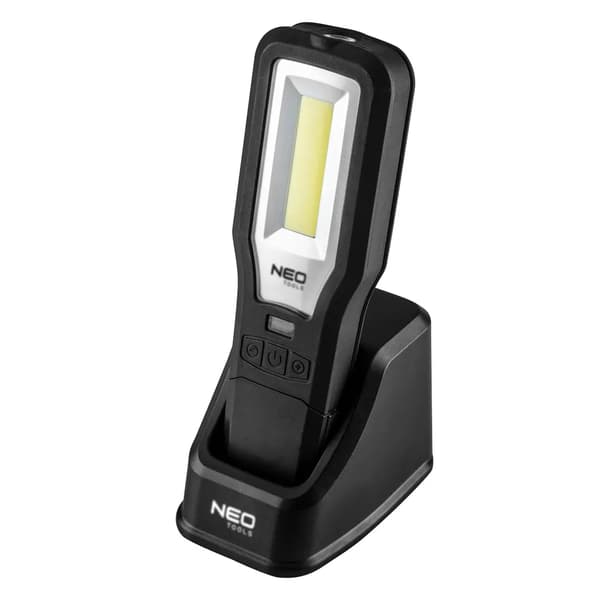 Neo værkstedslampe (Værkstedslampe 550 lm COB LED + base + oplader)