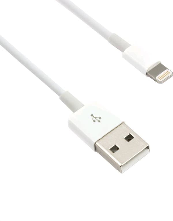 Kabel USB C-Tech USB-A - Lightning 2 m Vit (CB-APL-20W)