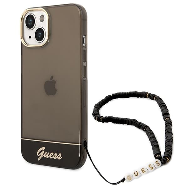 Guess GUHCP14MHGCOHK iPhone 14 Plus 6,7 \"sort / sort Hardcase Translucent Pearl Strap