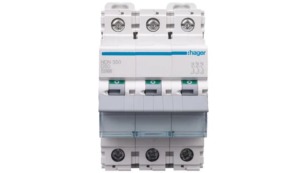 Hager Adapterafbryder 3P D 50A 10kA AC (NDN350)