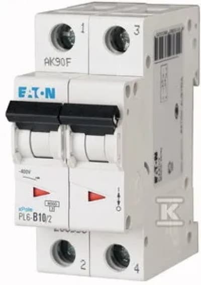 Eaton-virtakytkin 2P B 10A 6kA AC PL6-B10/2 286553