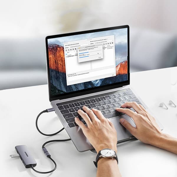 Ugreen jatkokaapeli USB C 3.1 uros / naaras 10Gb/s 1m harmaa (US372)