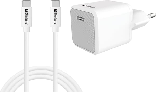 Sandberg USB-C 20W Oplader EU+USB-C til C