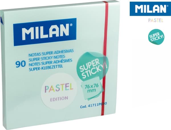 Post-it-lappar 76x76/90K blå MILAN