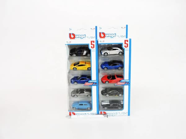 *BBURAGO metall. 1:64 FORDON 5-PK 2 wz.