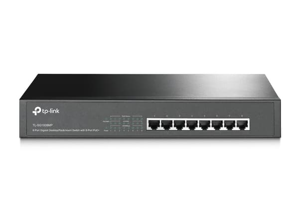 TP-Link TL-SG1008MP - switch - 8 portar - ohanterad - rackmonterbar