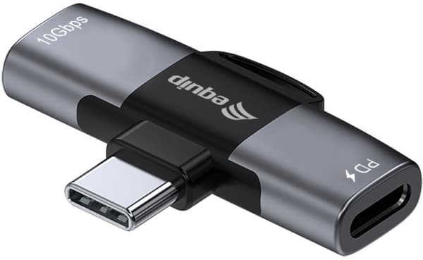 USB-C–2xUSB-C-adapteri 10Gbps PD 100W alumiini