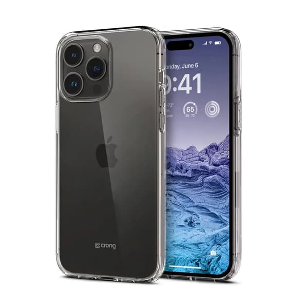 Crong Crystal Slim Cover - iPhone 15 Pro Max Cover (Transparent)