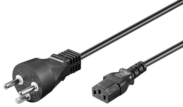 MicroConnect Strømkabel DK 5.0m IEC320 Sort H05VV-F 3Gx1mm2