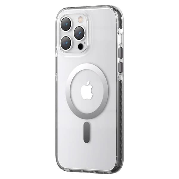 Kingxbar PQY Ice Crystal Series Magneettikotelo iPhone 14 Plus MagSafe harmaa
