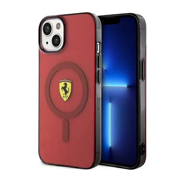 Ferrari FEHMP14SURKR iPhone 14 6.1\" röd/röd Hardcase Translucent Magsafe