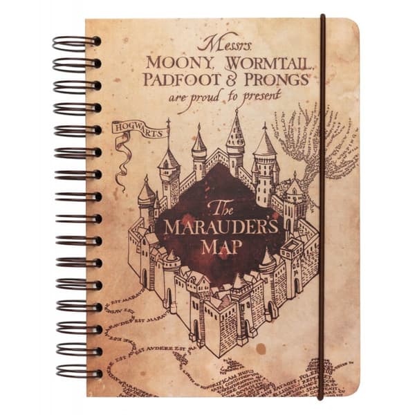 Notesbog kort - marauders a5 Harry Potter