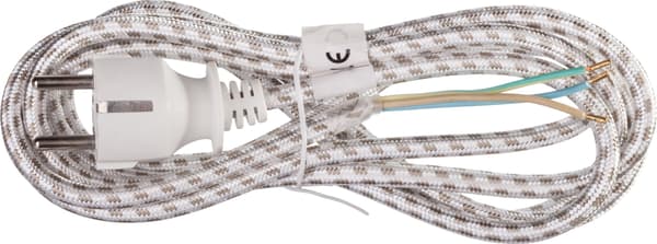 Emos Flätad kabel för strykjärn 3x0,75 2,4m vit-grå S00003