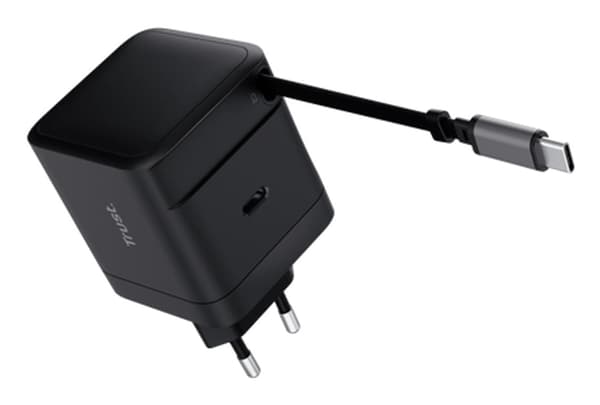 TRUST Laturi MAXO 65W, kaapelilla, USB-C, musta