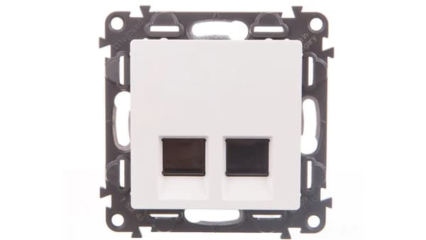 Legrand VALENA LIFE Computerstik dobbelt RJ45 kat.6 UTP hvid (753143)