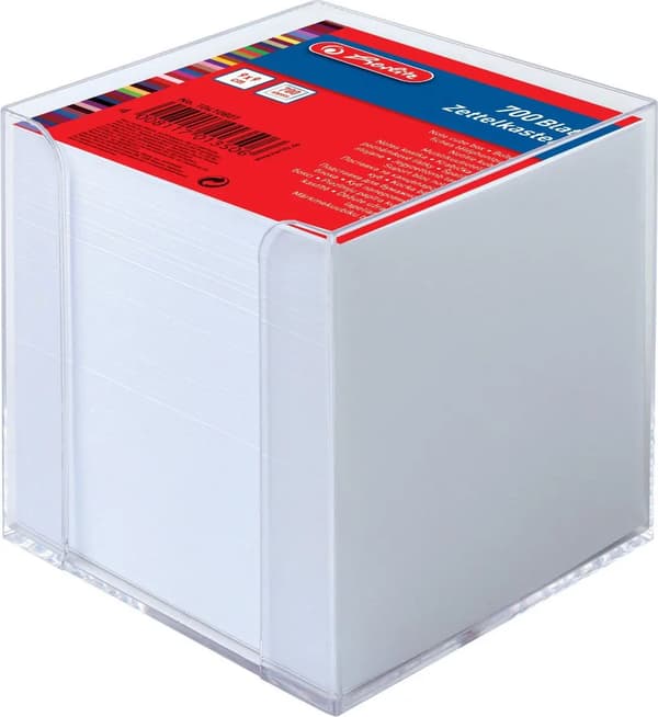 Herlitz Herlitz Zettelkasten tr. 9x9cm 700Bl weiß med dækblad - 10410801