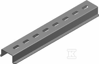 Monteringsskena 35x15x2000mm perforerad stål SZP35H15/2 613220