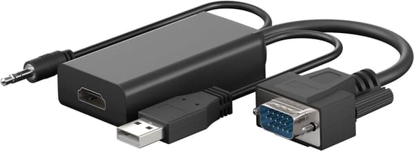 VGA/HDMI™ overgangskabel, sort, 61259
